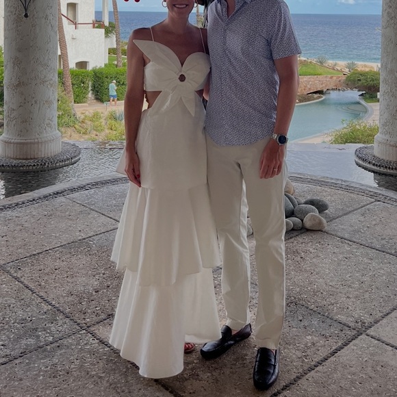 FARM Rio Off-White Floral Tiered Maxi Dress - Picture 4 of 6